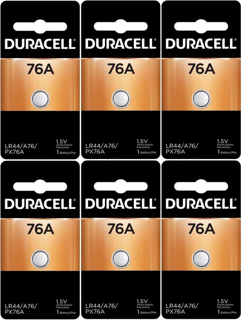 Duracell LR44 Duralock 1.5V Button Cell Battery, (6 Count)