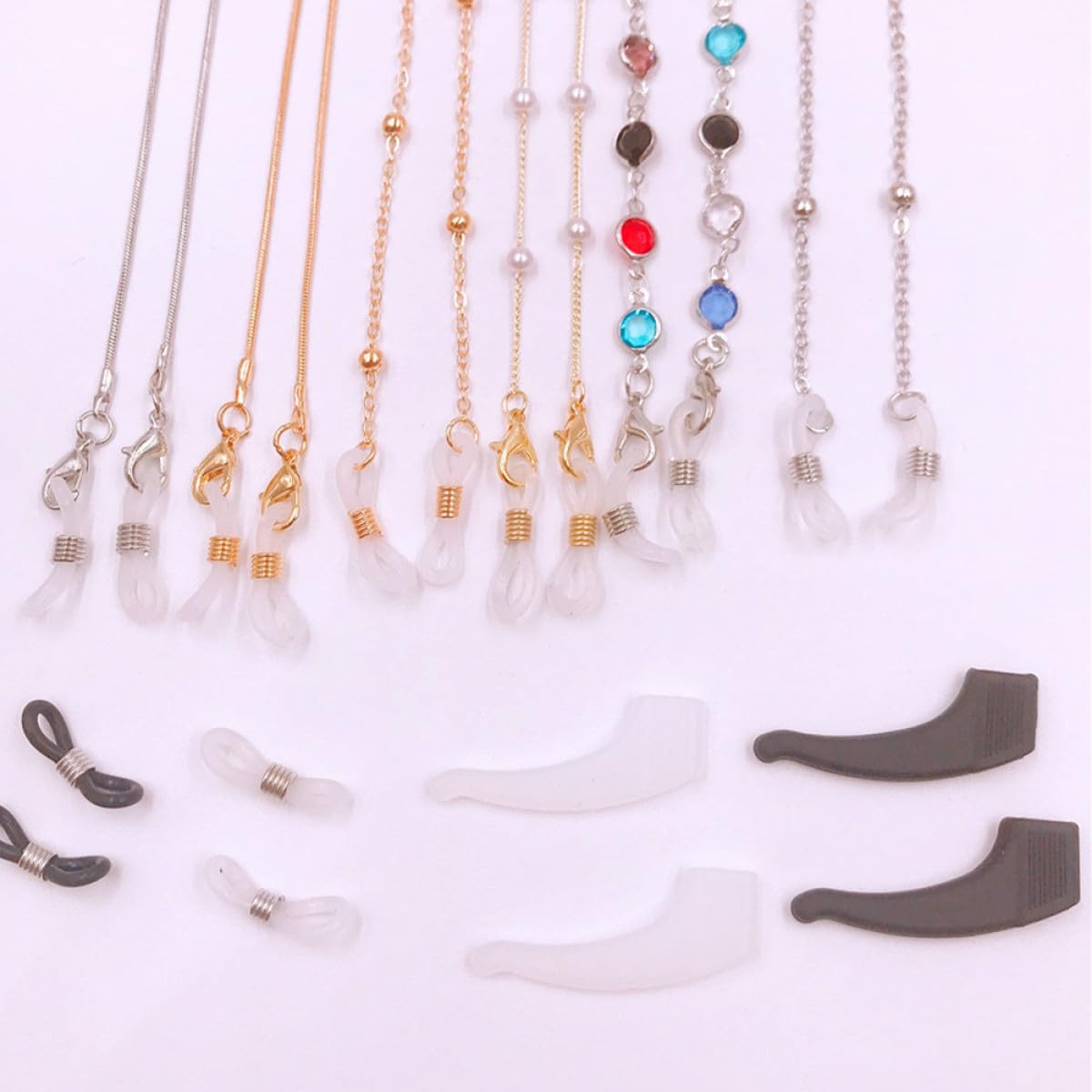 Healeved Brillen Verlust Kette Teiliges Set Verstellbare Brillenbänder Robustem Elegantes Design für Brillen Sonnenbrillen und Lesebrillen