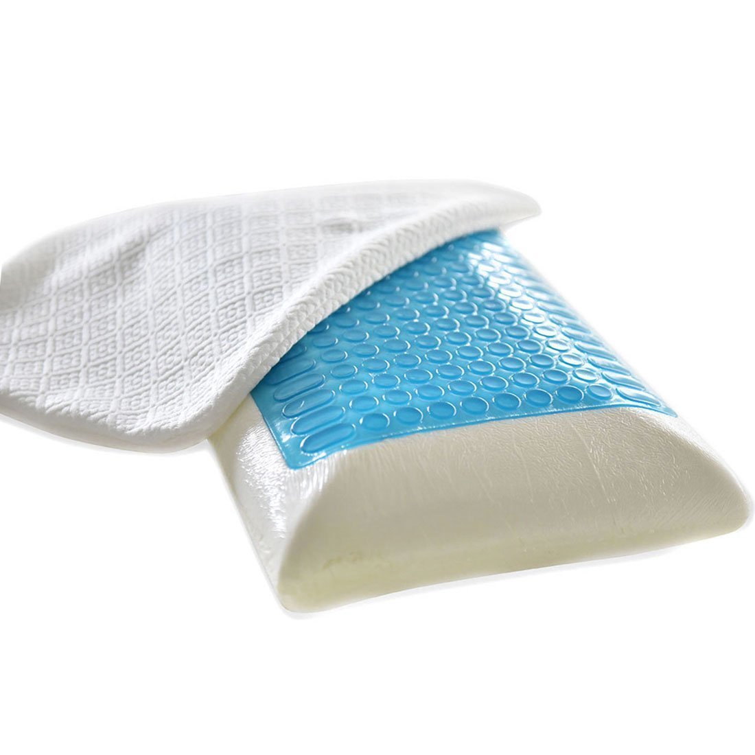 Reversible Cool Gel Memory Foam Pillow for Sleeping,Standard,1-Pack