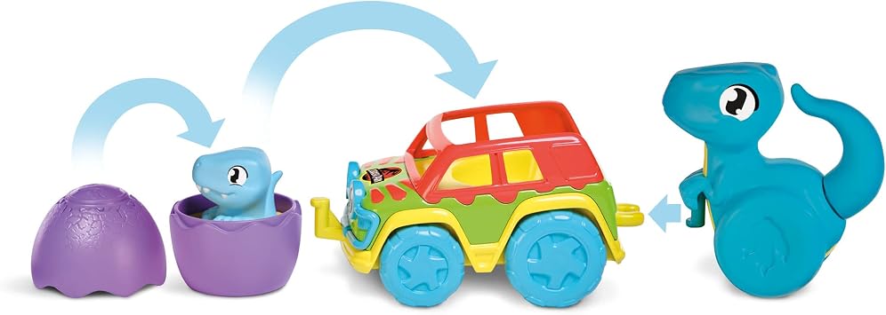 Toomies -TOOMIES E73251 Tomy Chase & Roll Raptors, Push-pass, Dinosaur Kids, Jurassic World, Educational Colors and Sound, Toy for Baby Boys & Girls 12 Months +, Multicolor
