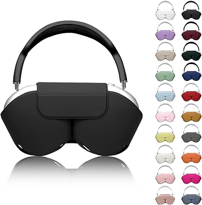 Youtec for Apple Airpods Max Case,Smart Case Cover Accessories with Sleep Mode Made by PU Leather Original Replacement Carrying Case for Airpod Pro Max Headphones, Black