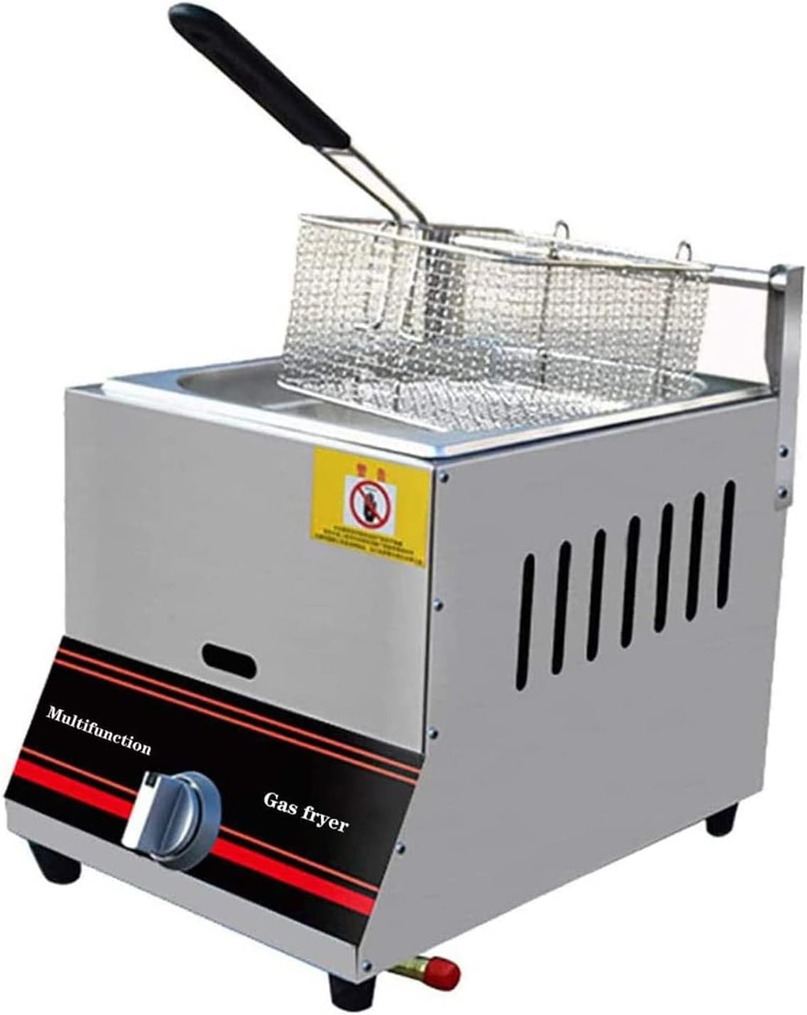 6L/12L Gas Deep Fryer,Stainless Steel Fat Fryer with Removable Basket