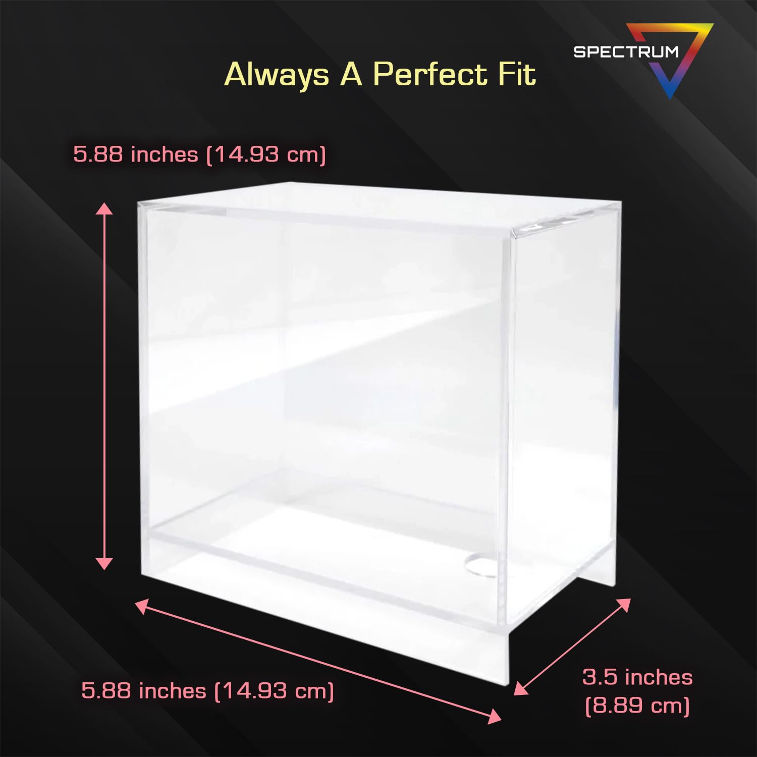 BCW Spectrum Small Booster Box Display Case | Pokemon Booster Box | Crystal Clear UV-Protective Acrylic Display Case | Raised Base with Slide-Out Floor