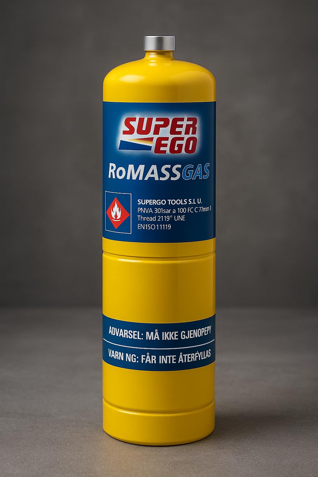 RASMACOR | Pack 2 Unidades Super Ego | Cartucho Romassgas | SEH024600 | Mezcla estabilizada de Gas metil-acetileno con propadieno | 35% más rápido Que el propano