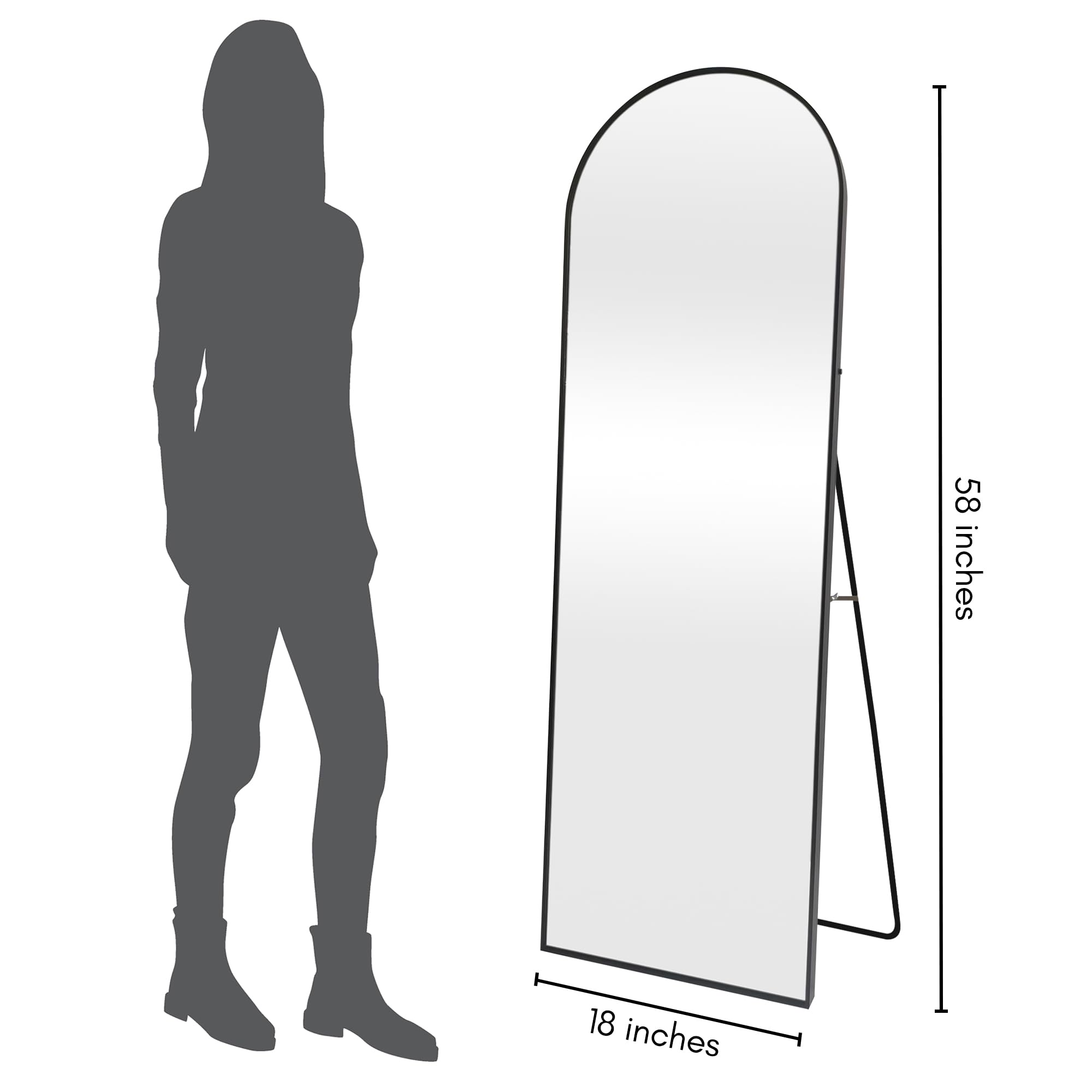 Amazon.com: Americanflat 18x58 Arched Mirror with Stand- Large