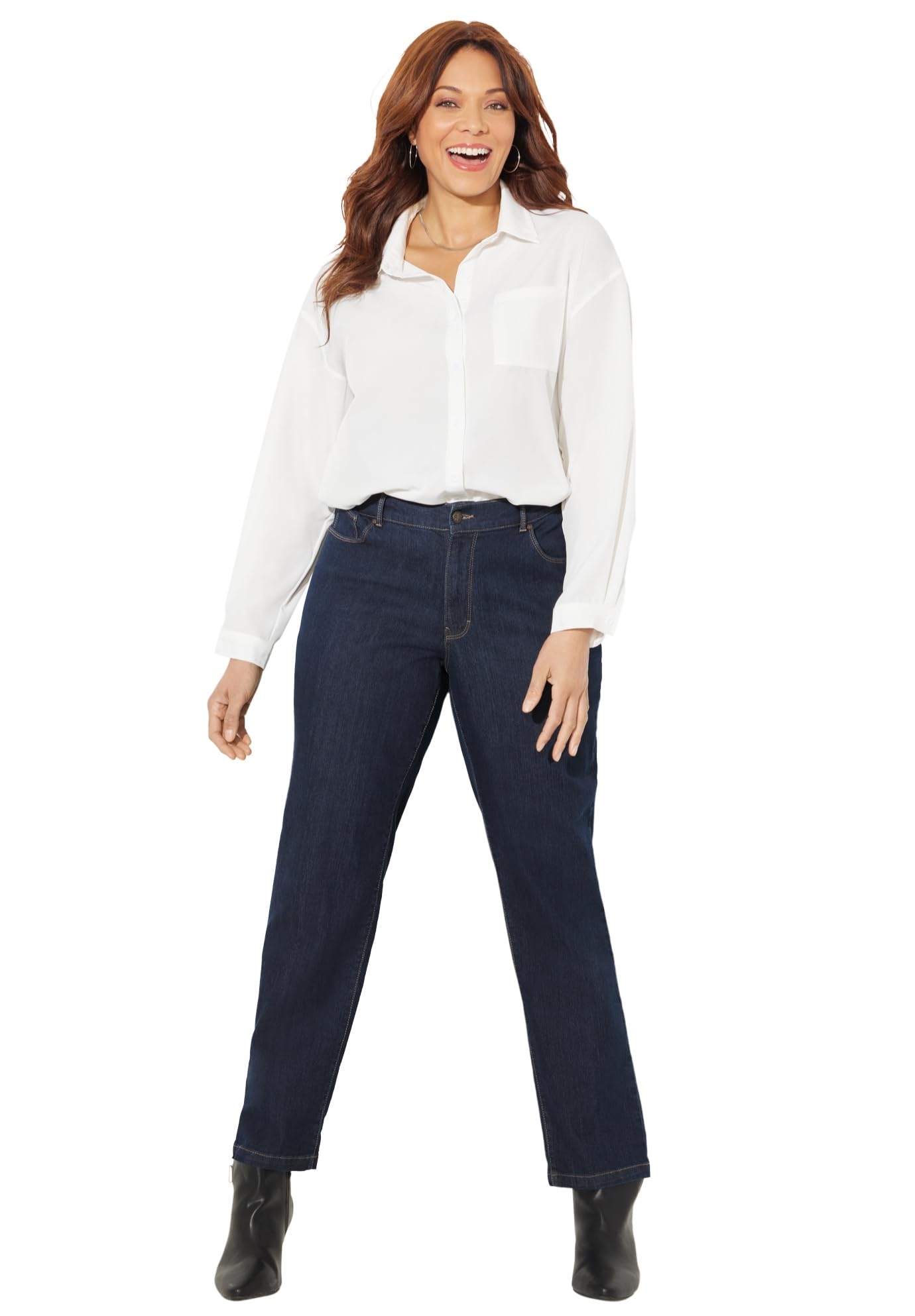 Catherines Women's Plus Size Right Fit Moderately Curvy Jean