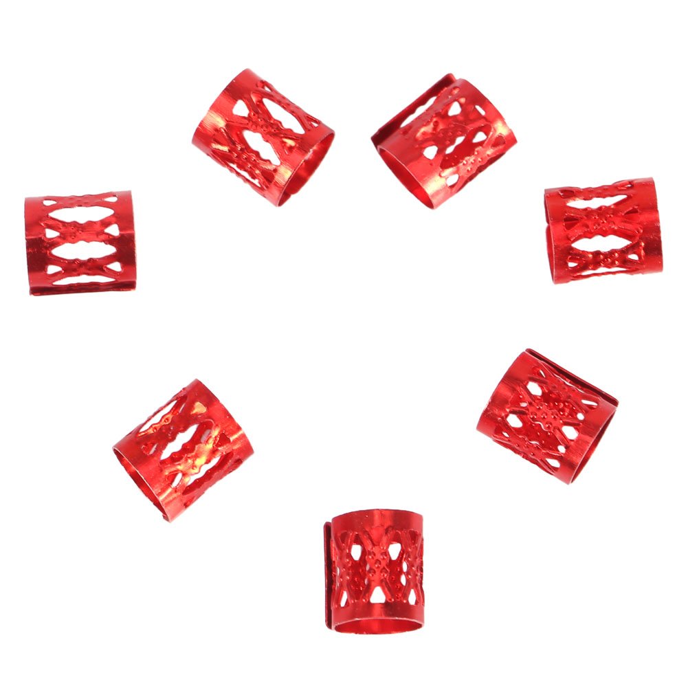 ZJchao 100PCS/Bag Adjustable Dreadlocks Hair Braid Beads Rings, Rings Cuff Styling Decoration Tools - Image 4