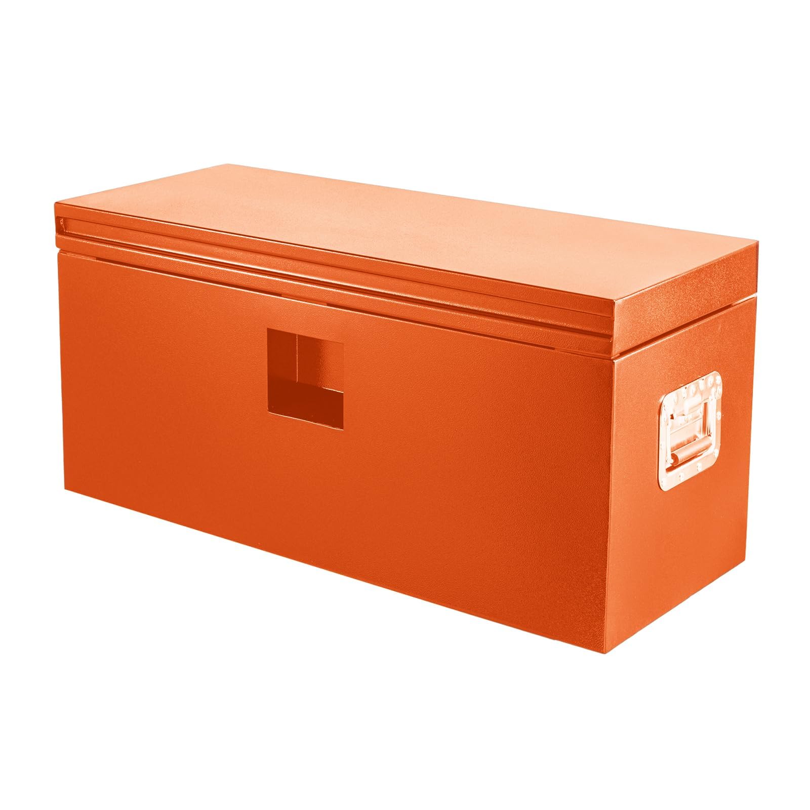 Cutehairy Orange Heavy Duty Steel Truck Bed Toolbox With Lock & Dual Lids – Waterproof Storage Organiser Chest For Pickup, Truck, Motorhome & Trailer –