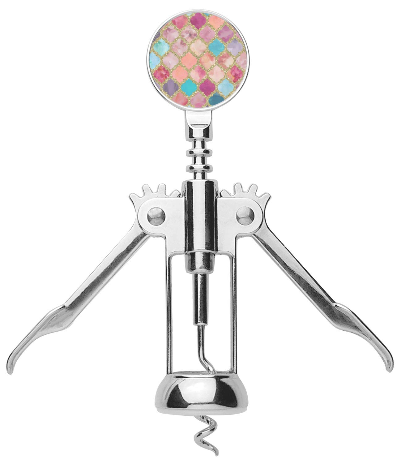 Personalized Glitter Moroccan Watercolor Corkscrew