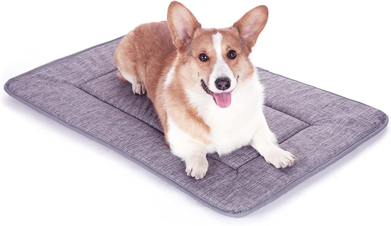 Dog Bed Kennel Pad Crate Mat Washable Orthopedic Antislip Beds Dense Memory Foam Cushion Padding Bolster | Perfect Sleep Bedding Pads for Carrier Cage
