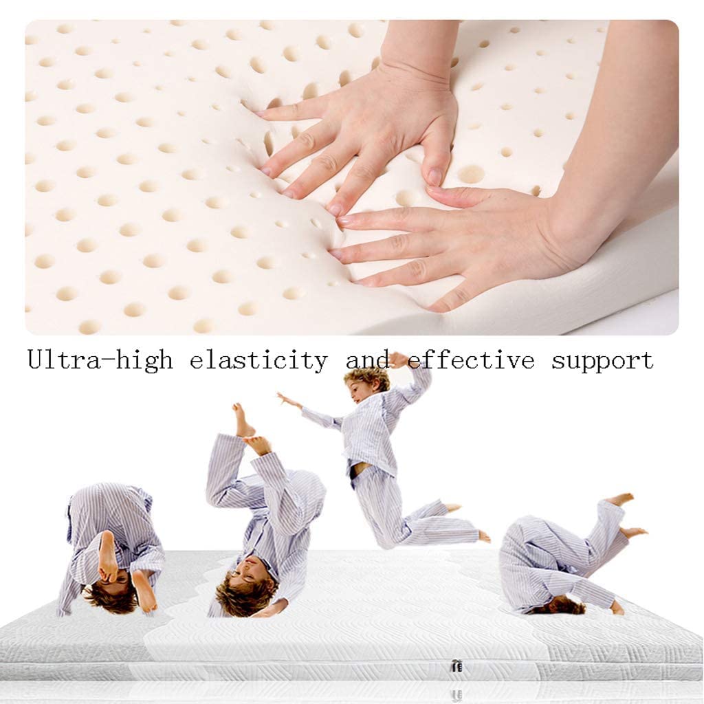 Naturlatex-Matratze, Doppelbett, mittelfeste Matratzenauflage gegen Rückenschmerzen mit abnehmbarem, druckentlastendem Bezug, 7,5 cm, 90 x 200 cm (35 x 79 Zoll)