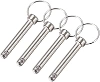 Vista 7 de uxcell Pin de liberación rápida 6mmX45mm Marine Hardware para barco Bimini Bisagra cubierta superior 4 piezas