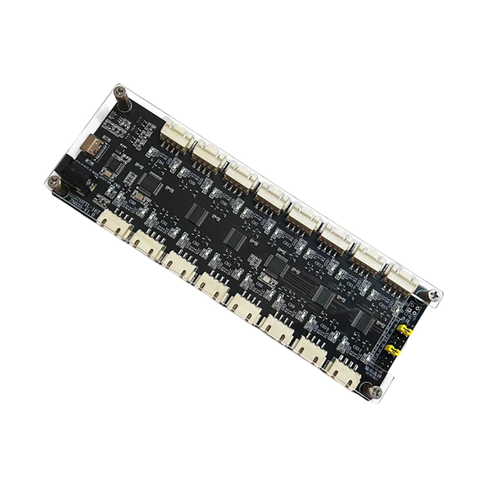 Carte d'extension USB vers UART 16 canaux multi-tension avec interface Type-C compacte