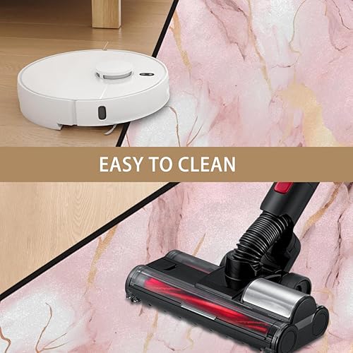 Miniatura 4 de Tapetes de cocina con estampado de mármol rosa dorado rosa, tapete antideslizante para baño, dormitorio, baño, sala de estar, decoración del hogar,