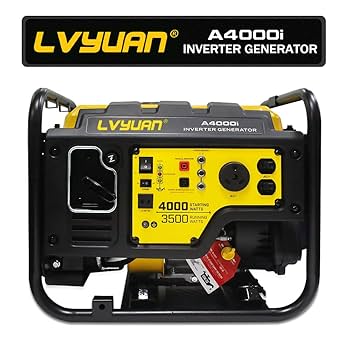 Amazon | LVYUAN インバーター発電機 4kVA キャスター付き 正弦
