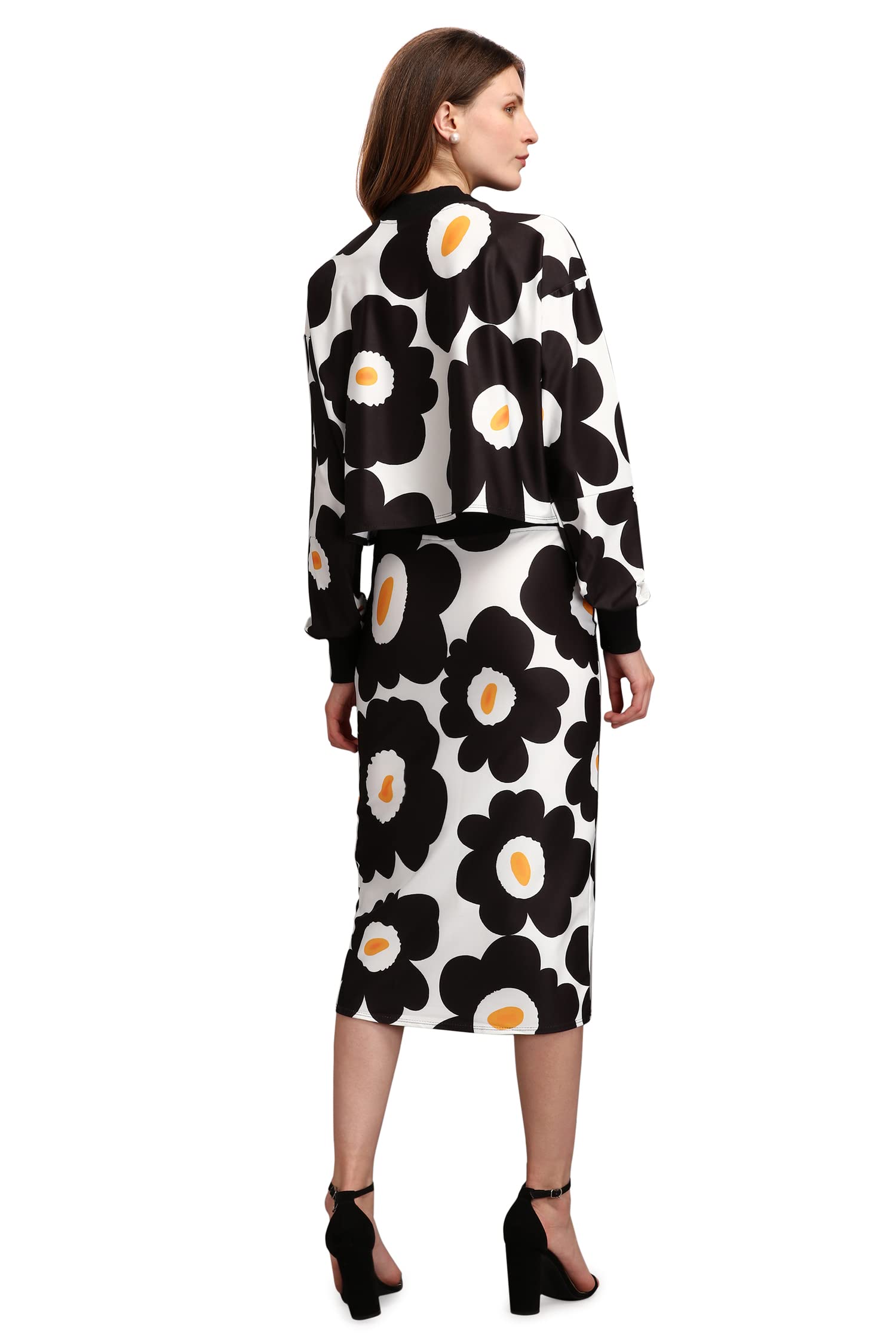 Purvaja Women's Polyester Blend Cocktail Midi Dress (Maxi-028-Omelette-S_White