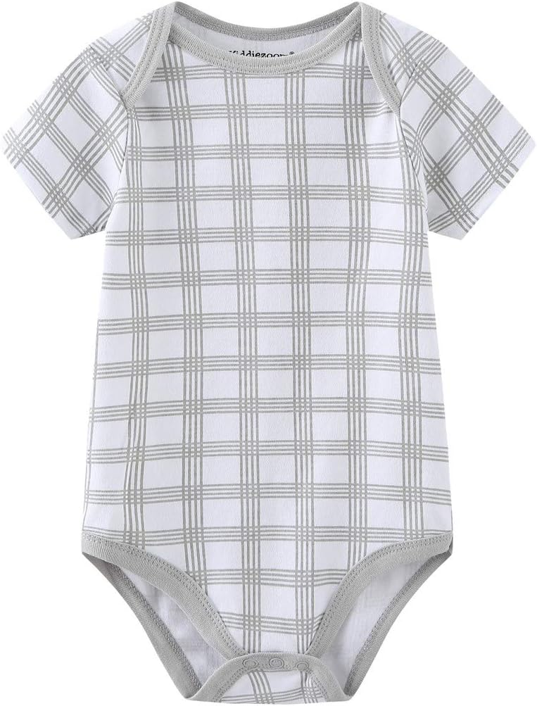 Kiddiezoom Newborn Baby Unisex Cotton One-Piece Bodysuits Baby Gift 5-Pack Baby Clothes - Image 3