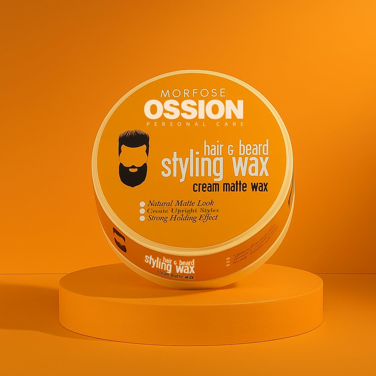 Morfose OSSION Hair & Beard Styling Cream Matte Wax 150 ml – Crema para peinar el cabello y la barba – cera de textura mate – agarre fuerte, acabado natural, peinado flexible – para todo tipo de