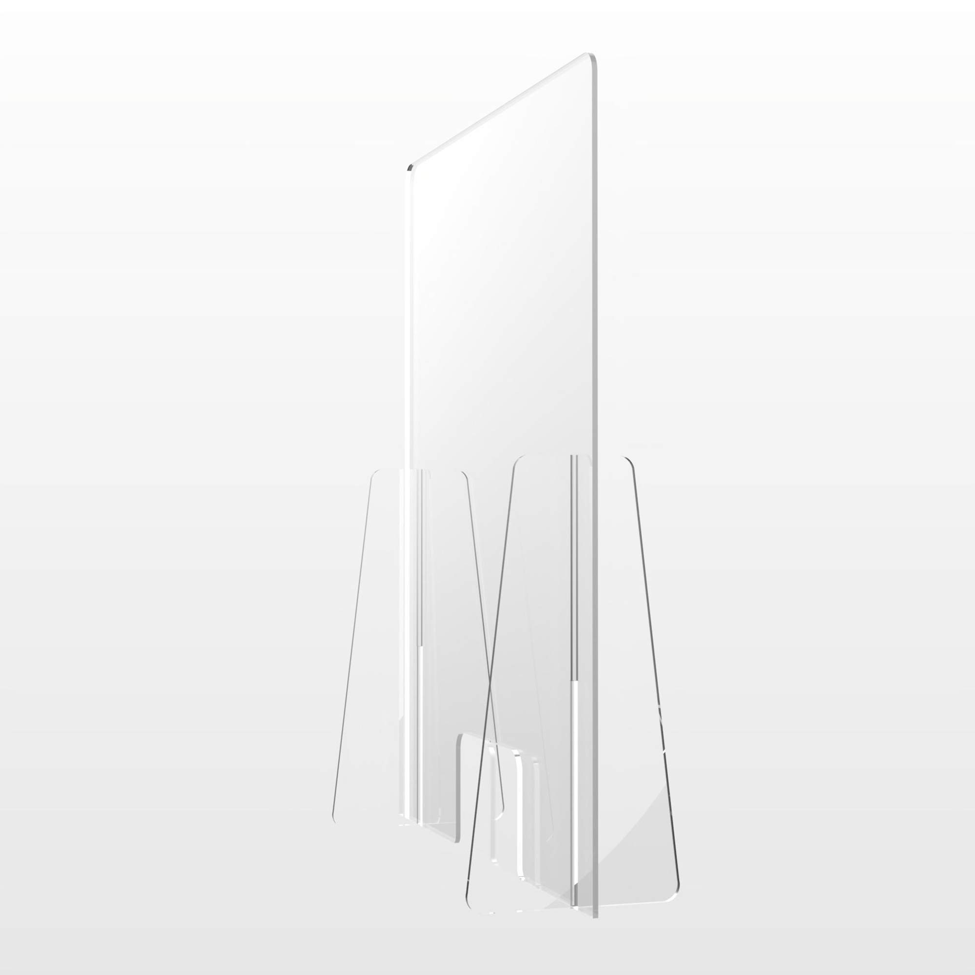 BARRIERA IN PLEXIGLASS | Varie Dimensioni | Plexiglass 5 mm | Protezione da Bancone Scrivania | OTTIMA QUALITÀ | MADE IN ITALY (L 100 x A 75)