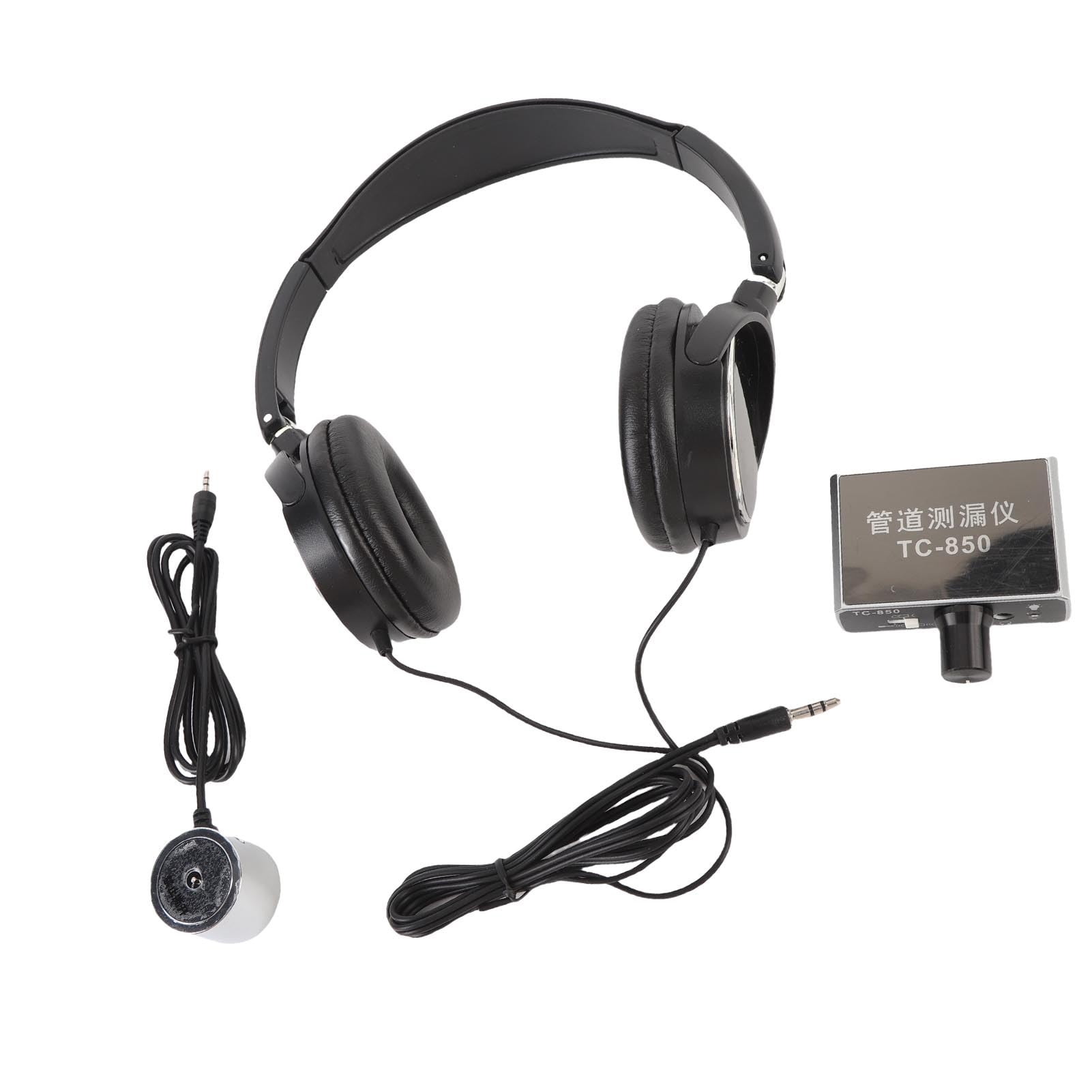 FILFEEL Detector de Fugas de Tuberías con Amplificación de Sonido 20000X y Sondas Duales - Herramienta de Detección de Tuberías Subterráneas Recargable con Sensibilidad de -70 DB para de Cemento y