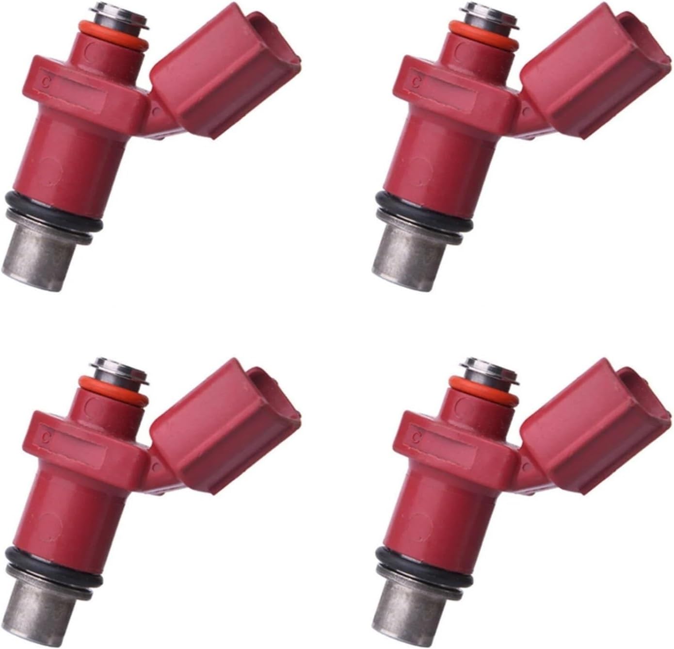 Engine Parts 4Pcs Fuel Injectors 6D8-13761-00-00 for Yamaha Outboard 75Hp 90Hp F75 F90 Replacement Fuel Supply Injection Nozzle