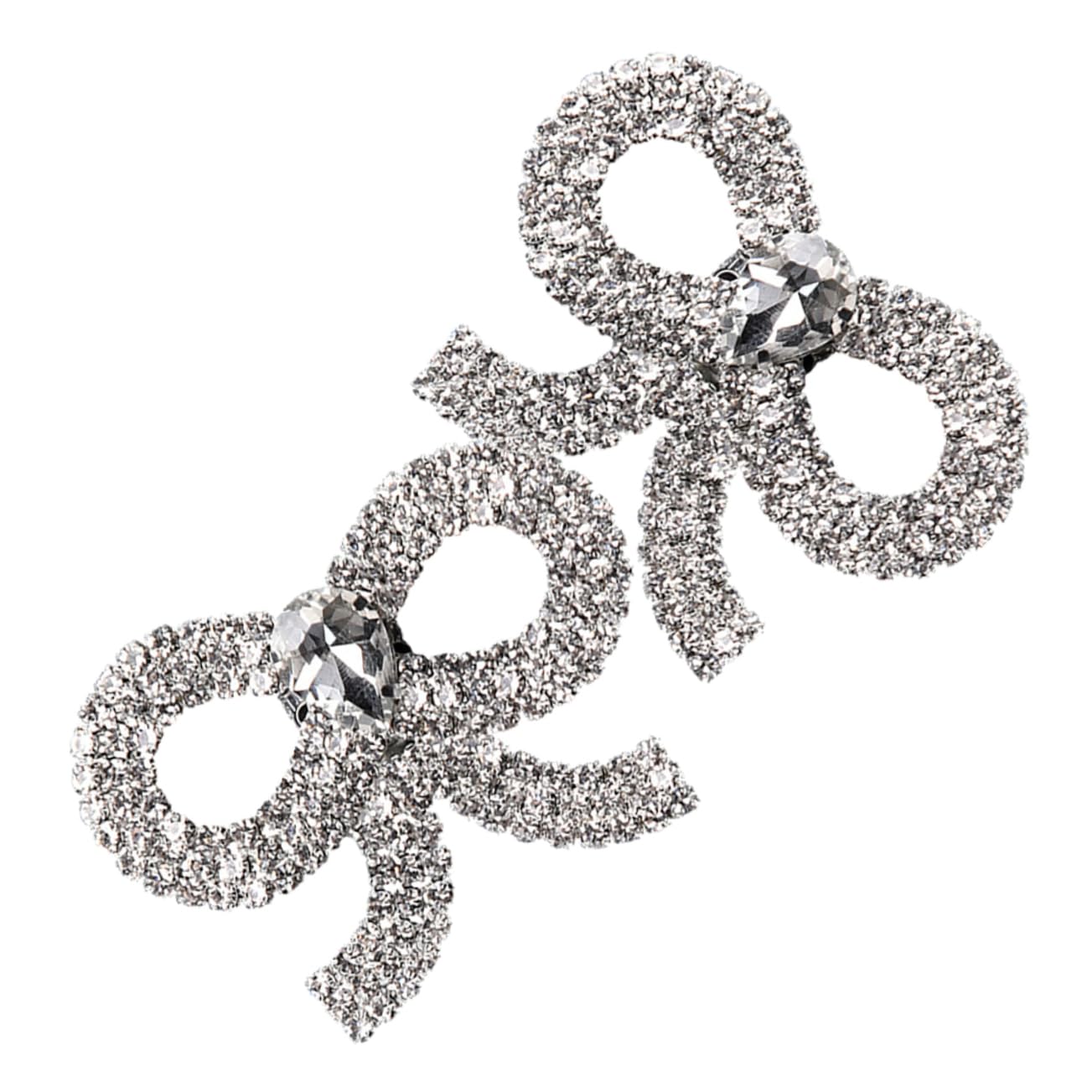 LIFKOME Fibbia Per Scarpe Con Fiocco Fermagli Per Scarpe Strass Fermaglio Per Scarpe Con Fiocco Abbellimenti Applicati Accessori Per Tacchi a Fiocco Silver Cristallo