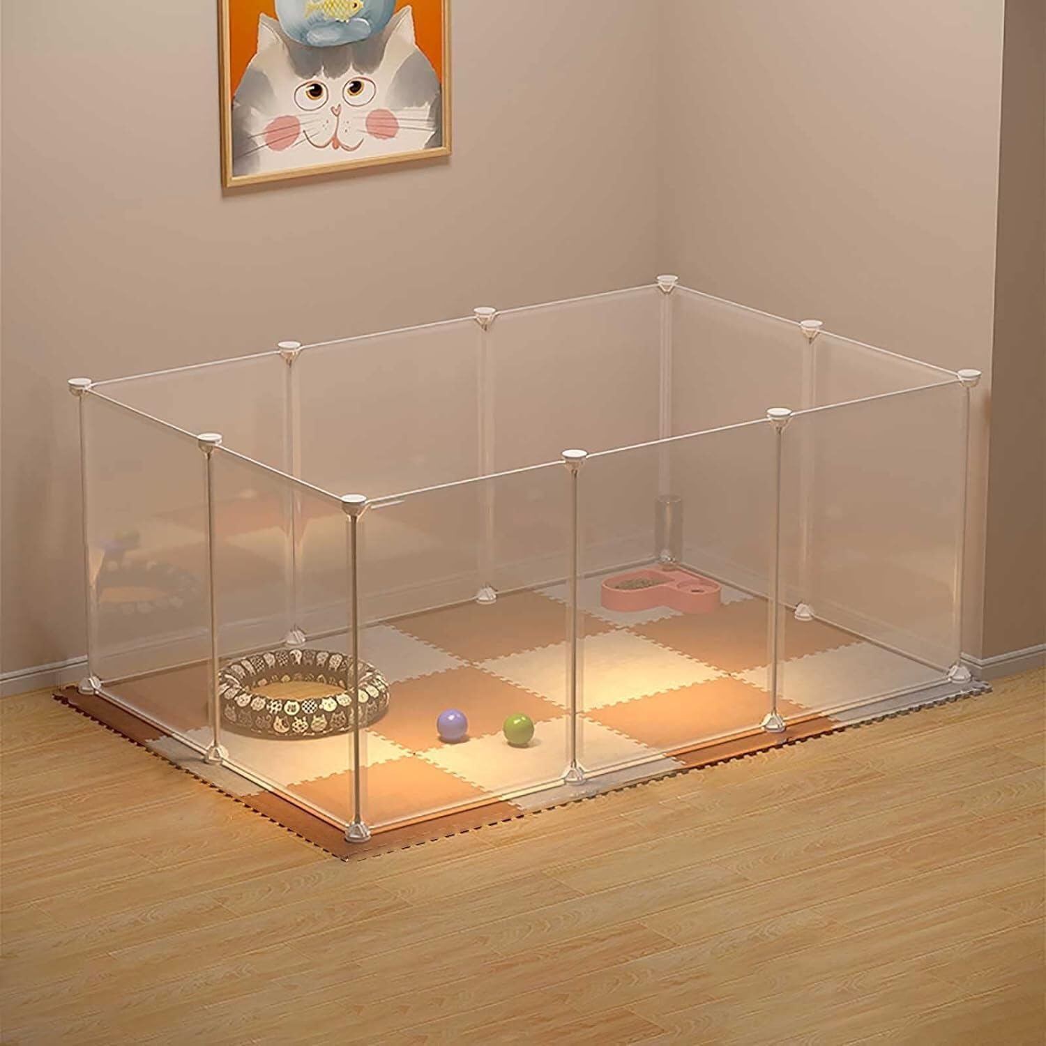 MekUk Cat Houses Gabbie per Gatti da Interno - Recinto per Gatti Gabbia per Gatti Recinto per Gatti Condominio per Gatti Trasportini per Cani di Piccola Taglia Gabbia per furetti F