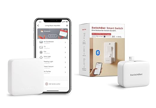 SwitchBot Bot & Hub Mini Bring old electrical appliances with rocker switches and