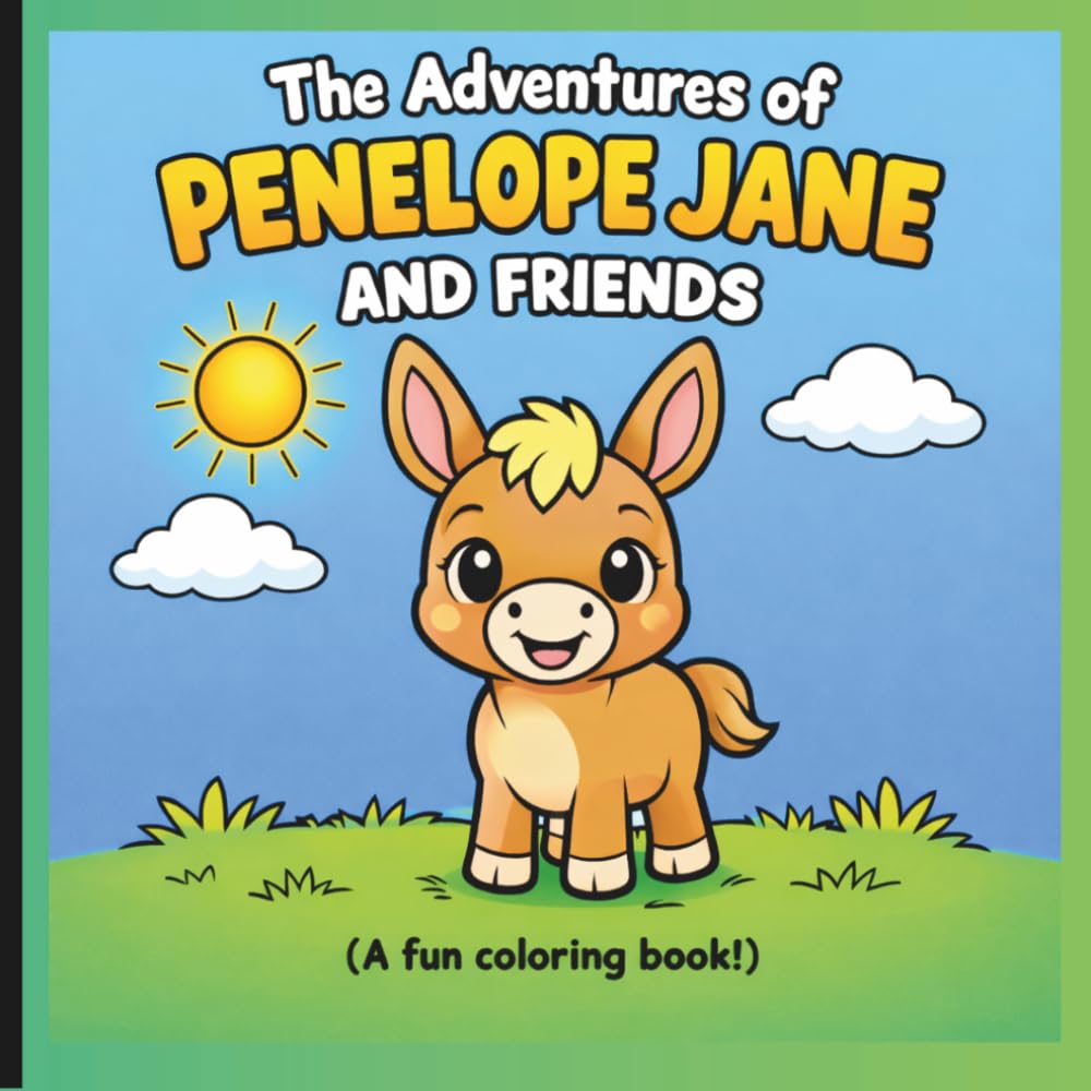The Adventures of Penelope Jane and Her Friends: Fun and Relaxing Coloring pages for all ages.