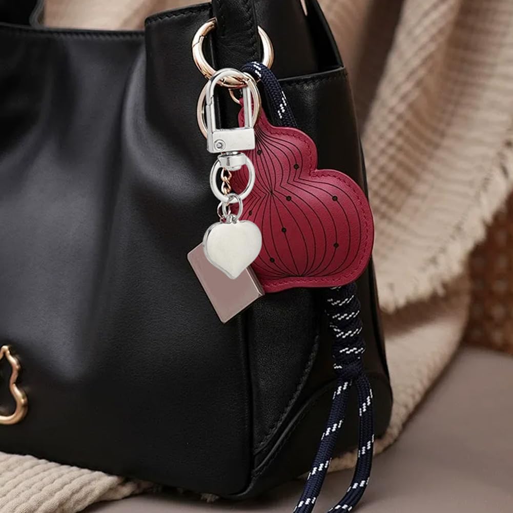 Beebeecraft 9Pcs 3 Styles Heart Charms Key Chain 304 Stainless Steel Simple Heart Key Chain Silver Purse Bag Charms Pendant with Alloy Oval Round Clasp Clip for Women Car Backpack Decoration