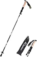 A ALAFEN Ultralight Collapsible Trekking Pole - 7075 Aluminum Hiking Walking Stick, Foldable Quick-Lock for Travel, Adults & Seniors