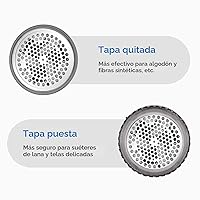 Vista 2 de BEAUTURAL - Afeitadora de pelusa de tela y removedor de pelusa, desfuzzador de suéter con 2 velocidades, 2 cuchillas de acero inoxidable