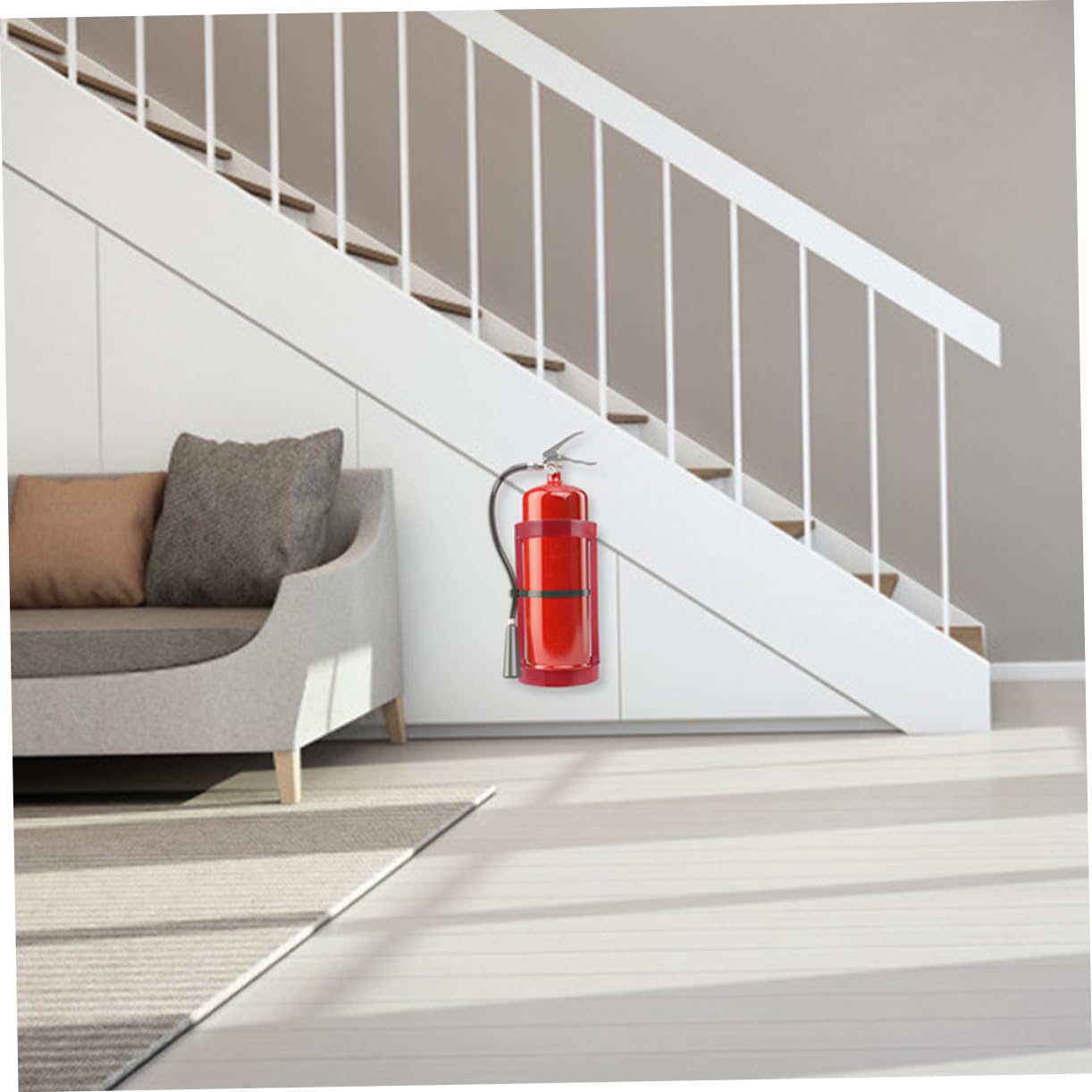 CLISPEED Soporte para Colgar Extintores de Incendios de Acero Rojo, Soporte de Pared Resistente Alta Durabilidad para Barco y Hogar