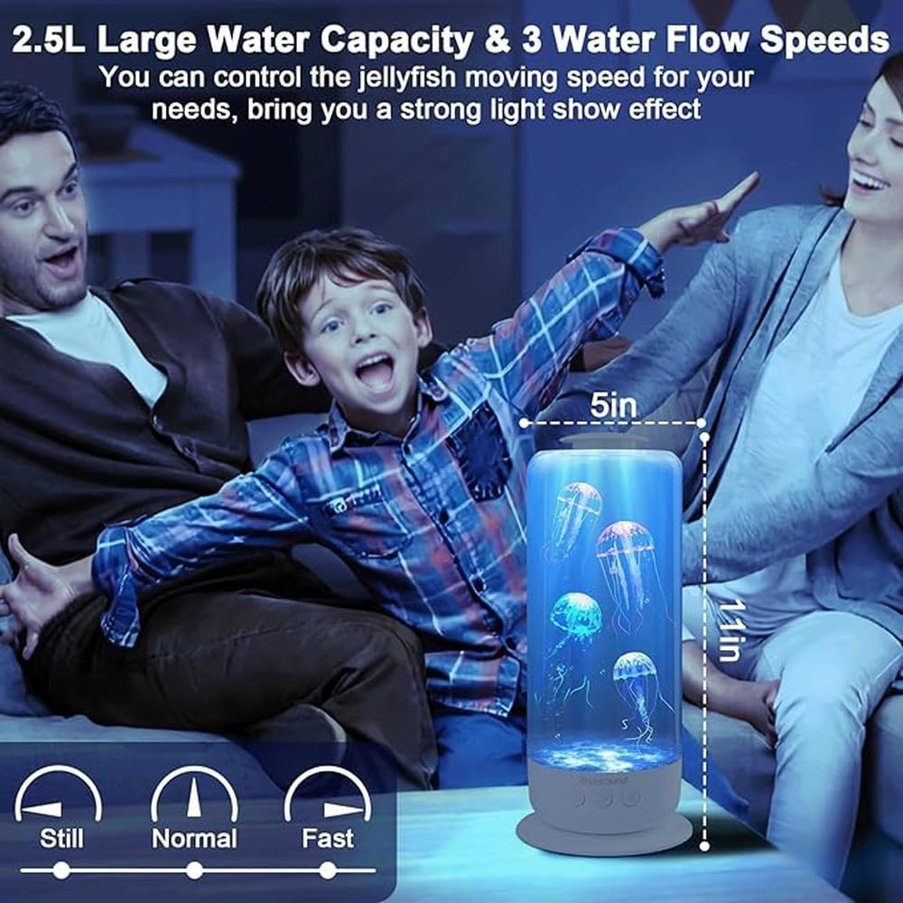 La exclusiva lámpara Jelly Fish ofrece 7 opciones de color personalizadas y 2 modos de iluminación especiales para ambientar el color2. Lámpara de, rosa, 32CM