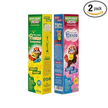 BENTODENT TOOTHPASTE super saver pack bubble gum 100g & mango 100g