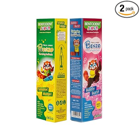 BENTODENT TOOTHPASTE super saver pack bubble gum 100g & mango 100g