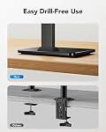 HUANUO Monitor Stand, Freestanding VESA Monitor Mount for 13″–34″ Screens up to 44 lbs, 5 Height Options, Swivel Desk Monitor Stand Riser with 360° Rotation, Tilt, 75x75mm/100x100mm VESA, HNTVS29