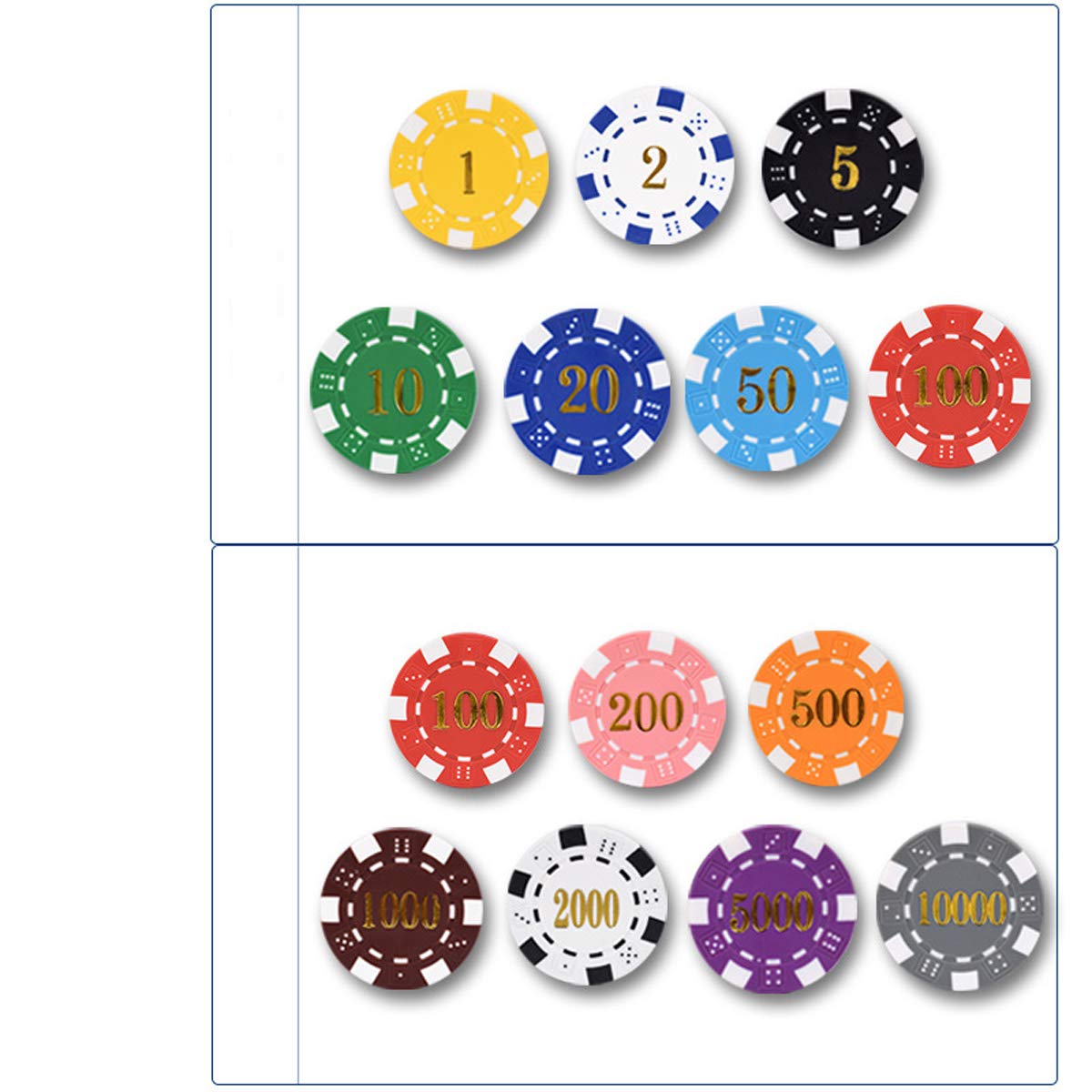 Amazon.co.jp: 本格的 カジノ ポーカーチップ 20枚セット ラウンド用品