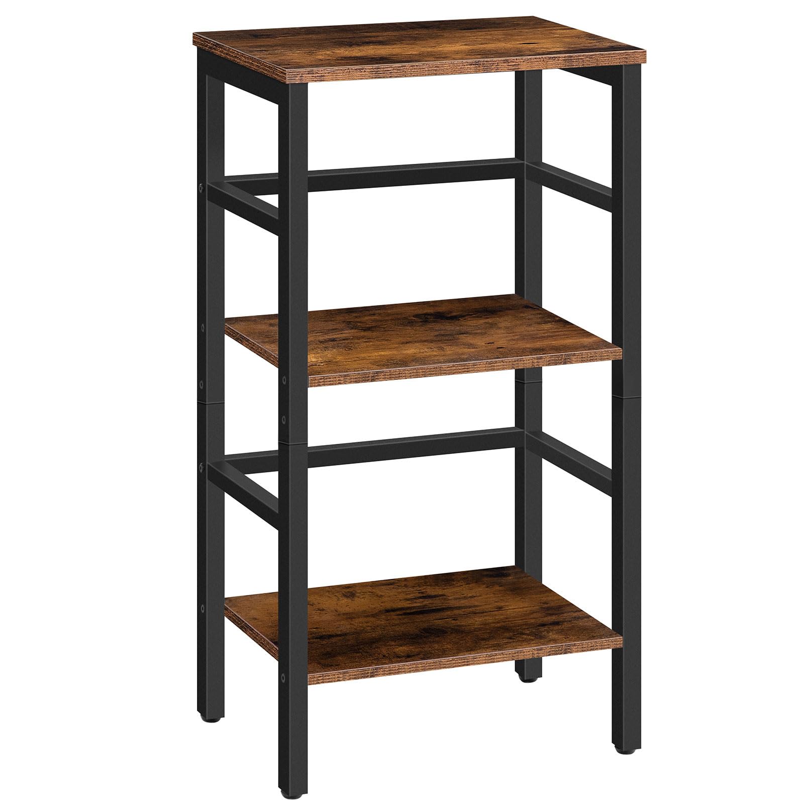 HOOBRO Leiterregal, Standregal, 3 Ebenen Bücherregal, Querstangen-Design, Multifunktionales Ablageregal, Stabiler Metallrahmen, Industriestil, für Wohnzimmer, Schlafzimmer, Arbeitszimmer EBF80CJ01G1