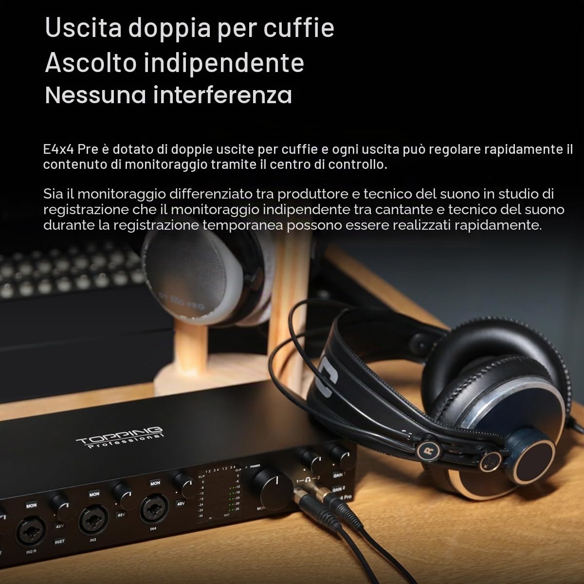 Topping Professional E4x4 Pre, interfaccia audio USB con 4 ingressi e 4 uscite a 24 bit 192kHz