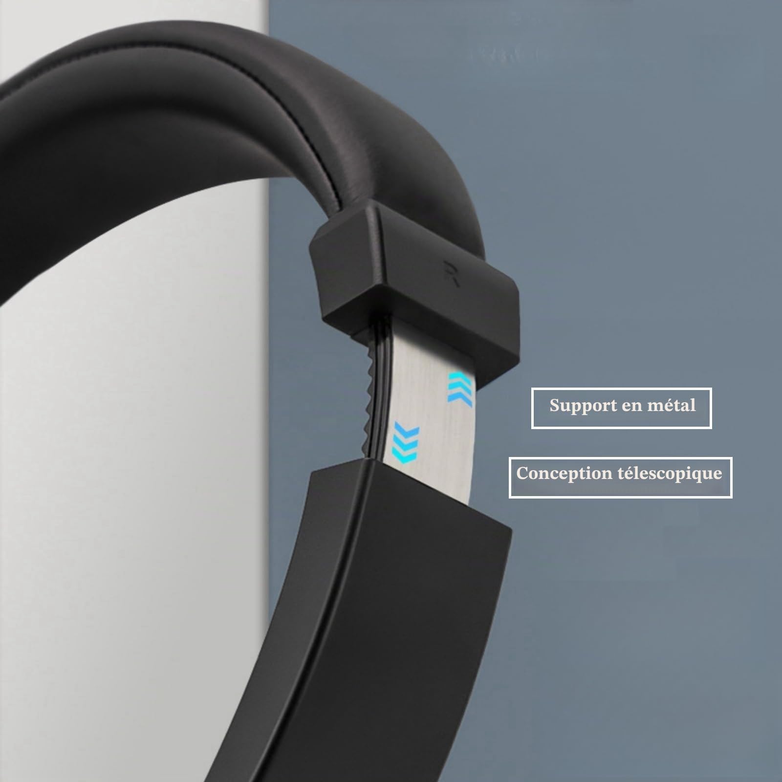 Casque Bluetooth sans Fil avec Radio FM, Casque Supra-Auriculaire sans Fil pour La TéLéVision, L'Ordinateur Et Le TéLéPhone, Conception Ultra-LéGèRe pour Les Adolescents Et Les Seniors (Noir)
