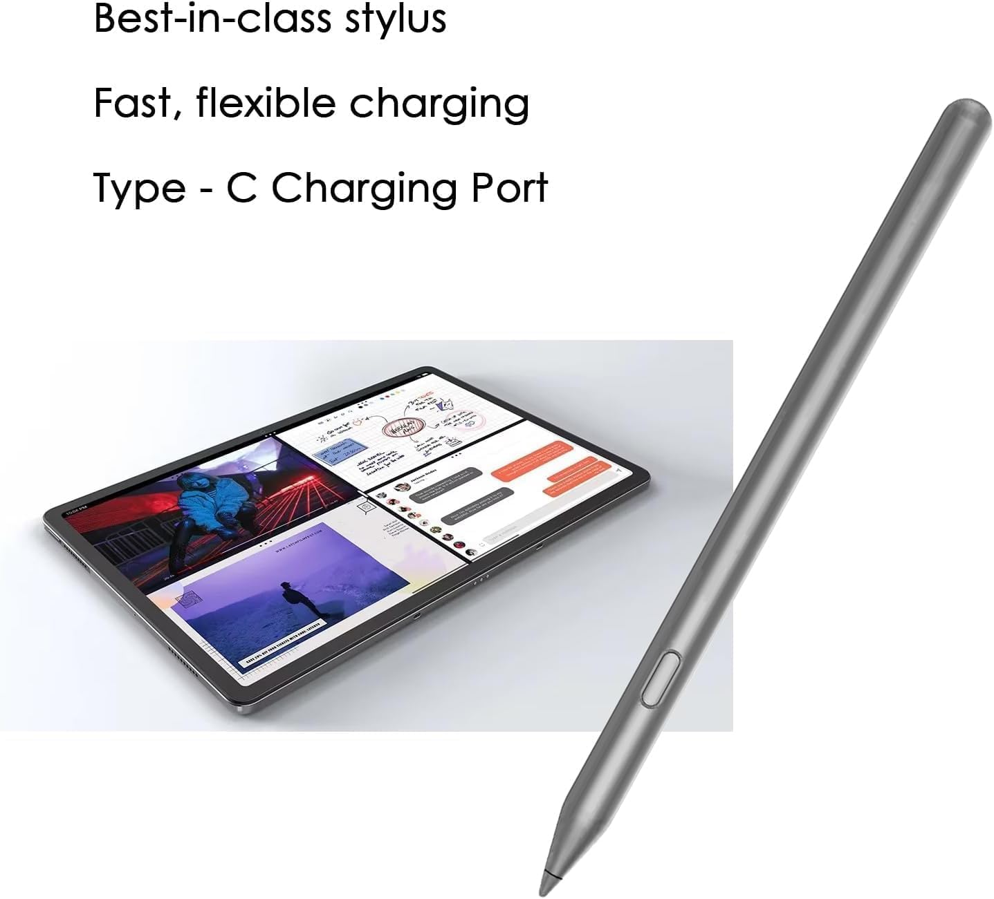 Penna digitale Tab Pen Plus per Lenovo Tab Pen Plus (AP500U/AP501U) Compatibile con Lenovo Tab P12 2023, Tab M10 Plus 5G, Tab M11, Tab K11, Tab K11 Plus, Y700, Legin Gen 3 Supporta protocolli LPP2.0