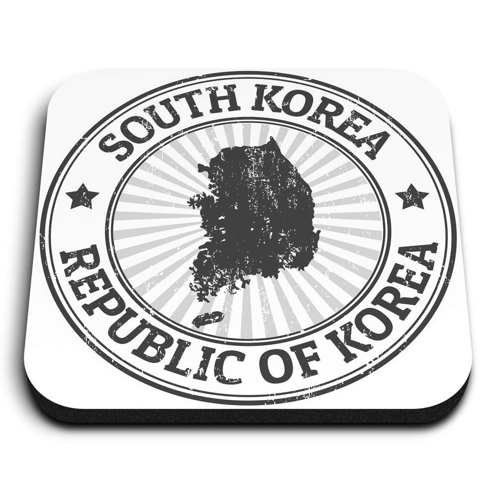 Destination Vinyl Ltd Multicolor 1 X Square Mdf Fridge Magnet - Republic Of South Korea Korean Travel 40377
