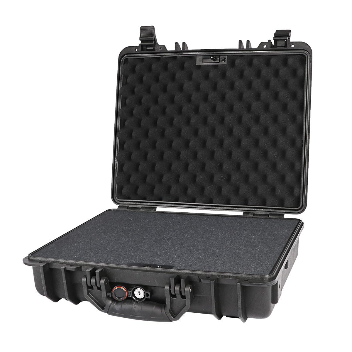 Qisan Caja fuerte para armas de fuego para pistolas, resistente al agua, antirrobo, cerradura de llave y contraseña digital, acero