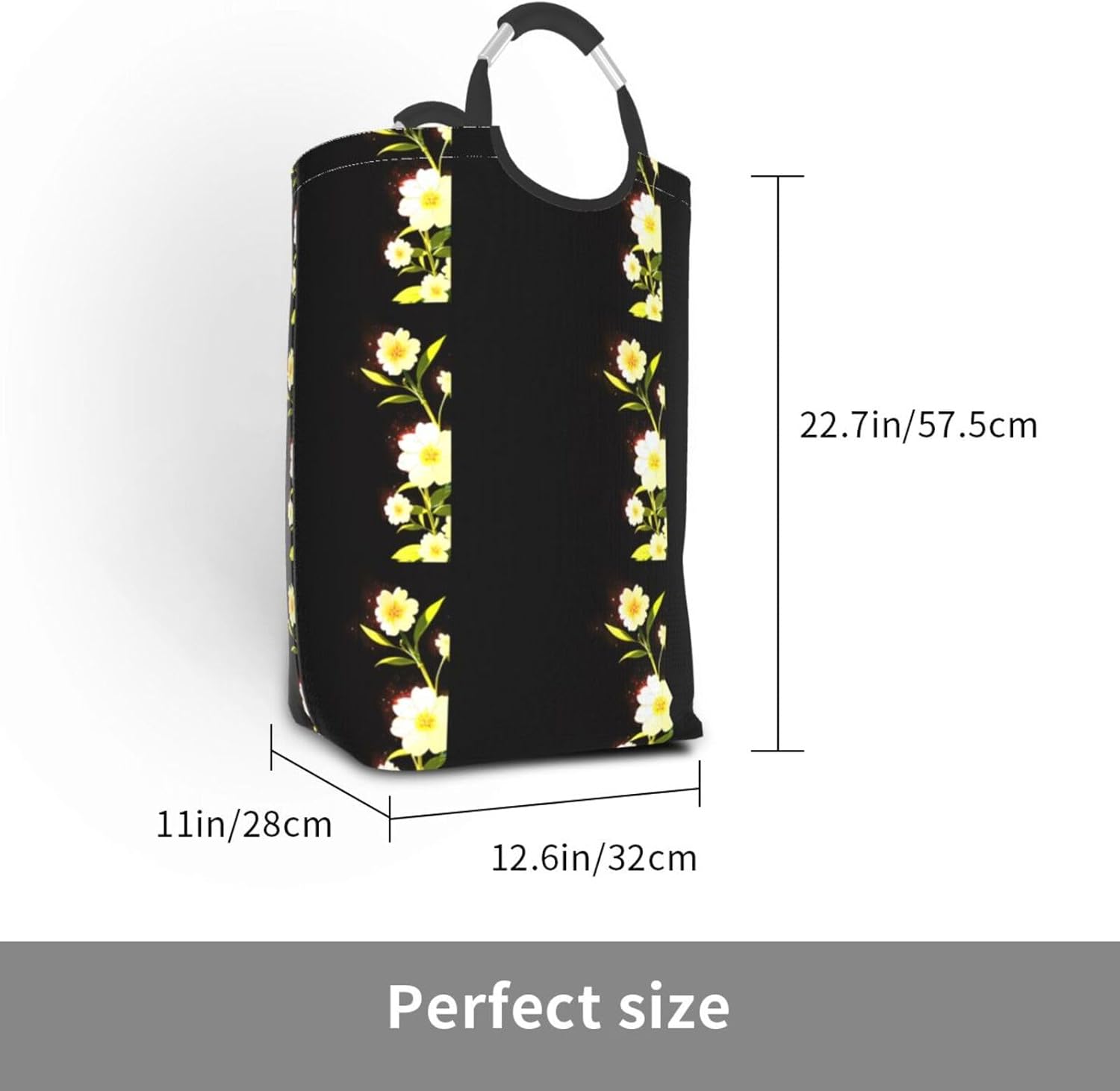 Cinchona flower Square storage bag 50L, suitable for multiple scenes, foldable dirty clothes storage basket.