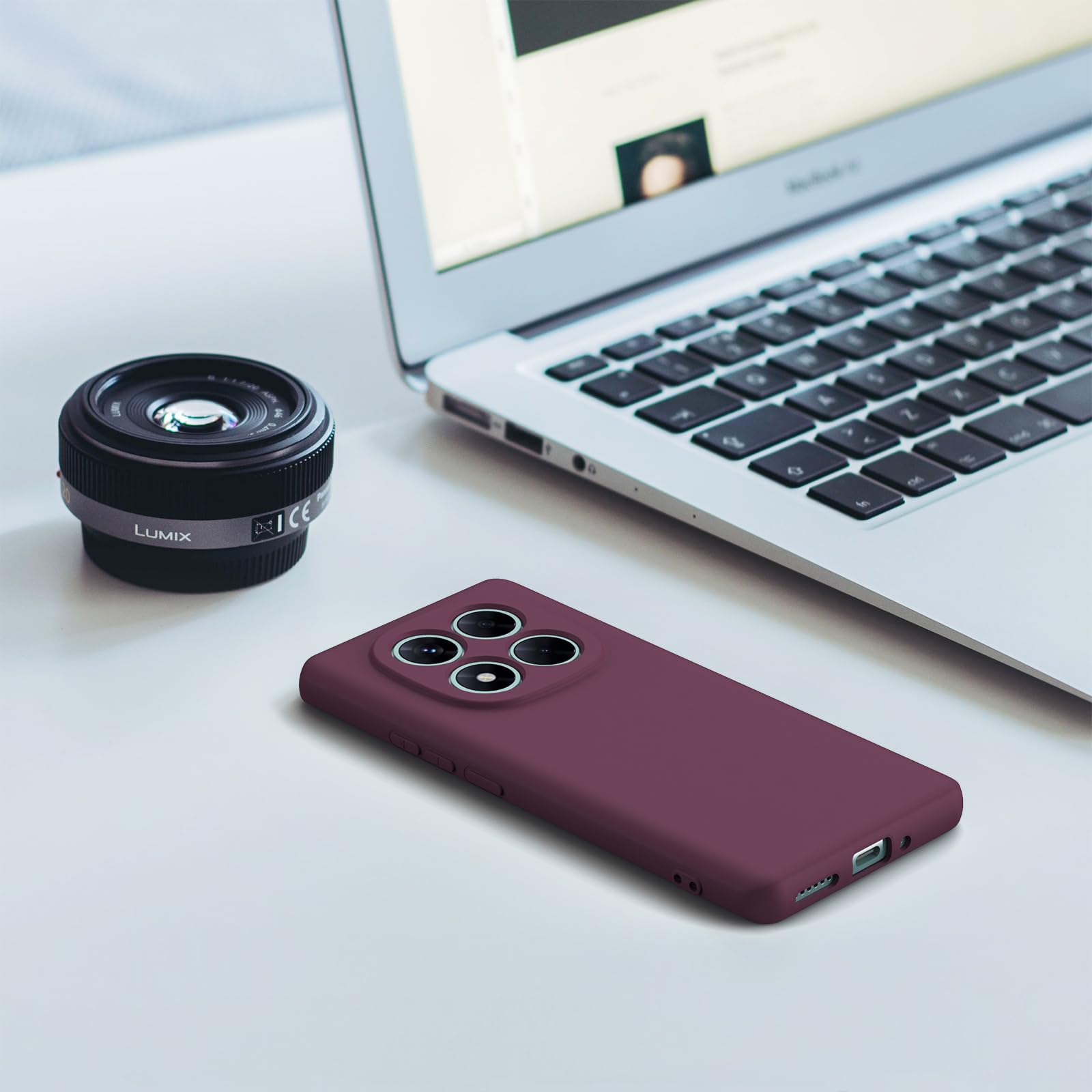 Oududianzi Hülle Für Xiaomi Redmi Note 14 Pro 5G - Mit Verschiebbarer Kameraabdeckung, Drehbarem Fingerring, Stoßfest, Schwarz
