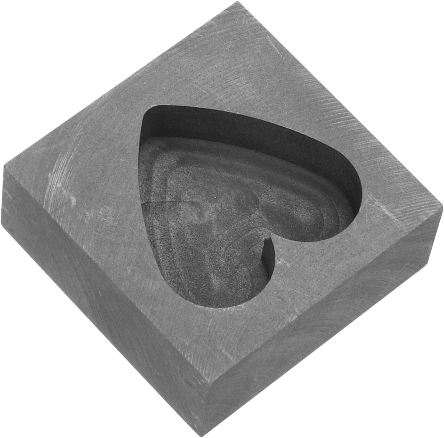 HEMOTON Heart Graphite Casting Ingot Moulds Heart Refining Mould Metal Refining Scrap Melting Casting Mould for Melting Casting Refining Silver Gold Metal Aluminum Copper Brass