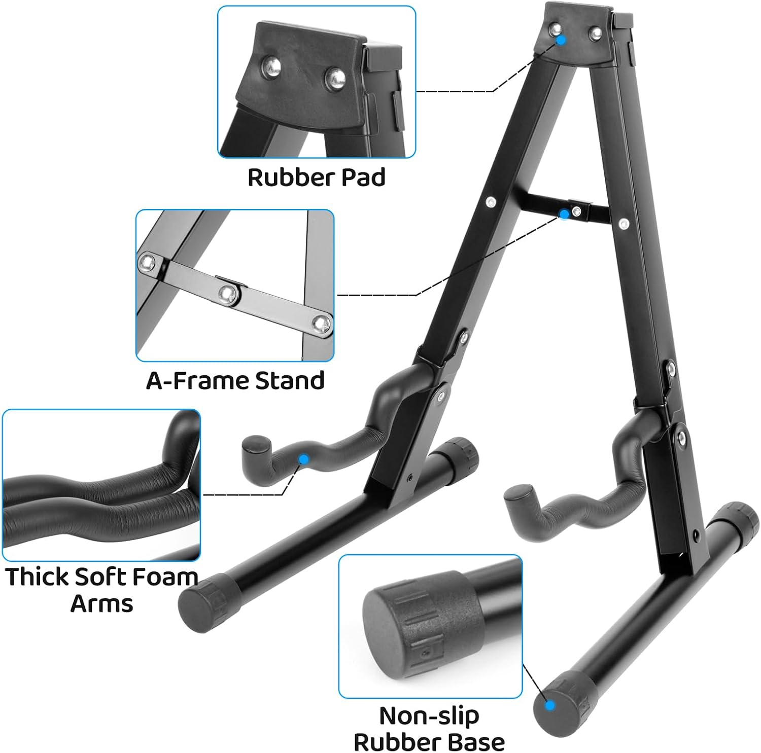 Guitar Stand, Foldable Electric Guitar Stands Floor