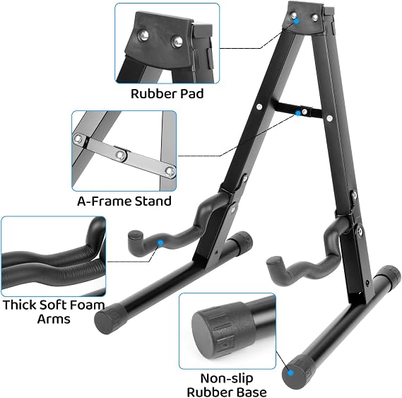 Guitar Stand, Foldable Electric Guitar Stands Floor