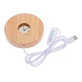 QUMIIRITY Electric Lamp Display Stand Led Base Lights for Crystals Wooden Night Light Base